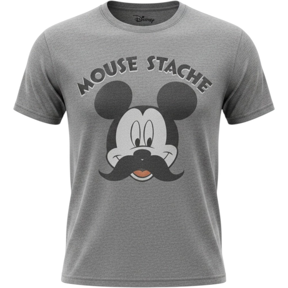 Disney Mickey Mouse Graphic Cartoon T Shirt Gray Mens Medium Funny Disney